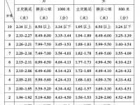 邢臺2021年中考體育成績對照表